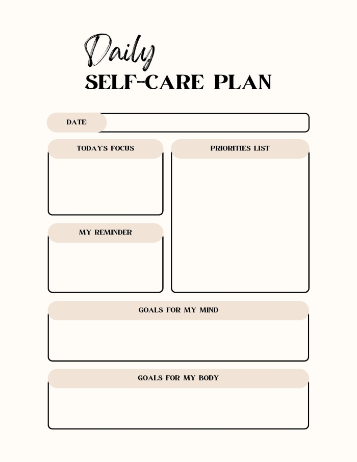 Sixth grade Earth and Space Science self-care challenge worksheet featuring a 30-day habit tracker