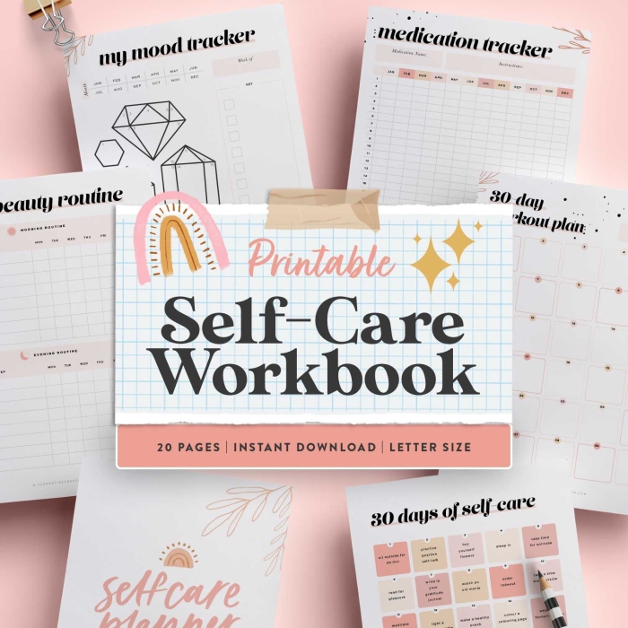 Self-Care Challenge worksheet designed for sixth graders to promote wellness over 30 days