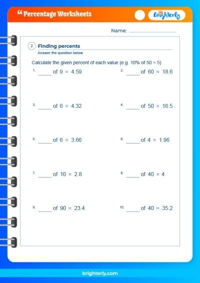 Sixth grade students solving winter sale percentage problems with clothing items on a worksheet