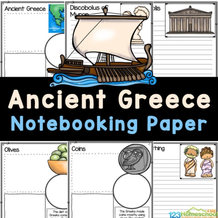 Worksheet illustrating the four main types of governments in Ancient Greece for sixth graders