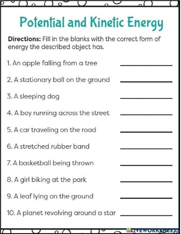 Kinetic Energy and Temperature Change Data Analysis Worksheet 12 Sixth grade science worksheet featuring graphs to analyze the relationship between kinetic energy and temperature changes