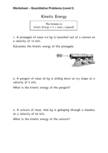 Kinetic Energy and Temperature Change Data and Graphing Worksheet 22 Sixth grade worksheet featuring data tables and line graphs for an experiment on kinetic energy and temperature change