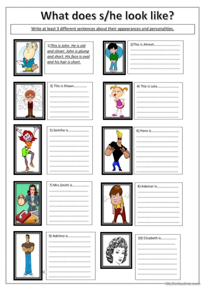 Engaging writing prompt worksheet for exploring personality traits in Algebra class Worksheet featuring a writing prompt on personality traits for sixth graders