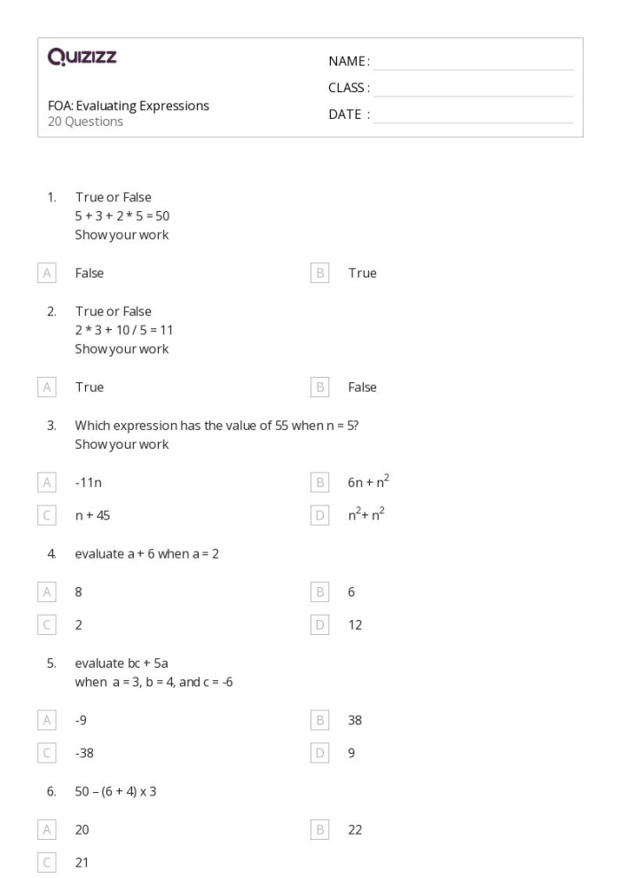 Seventh grade worksheet for writing and evaluating expressions with relatable skate team scenarios