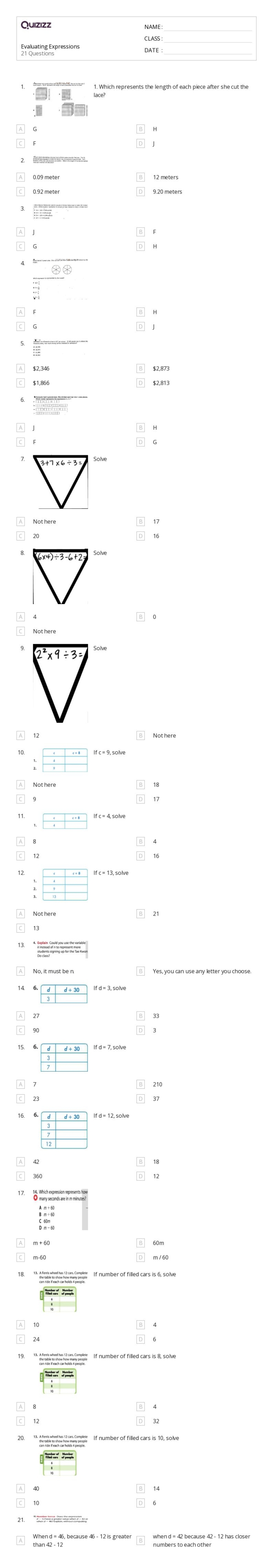 Worksheet featuring engaging word problems for writing and evaluating expressions in skateboarding scenarios