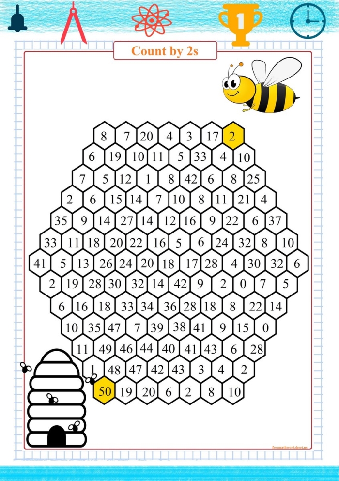 Skip count by twos dot-to-dot activity showing a zoo animal picture with numbered dots for second grade students to connect