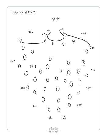 Counting by 2s dot to dot worksheet featuring number 8 for kids