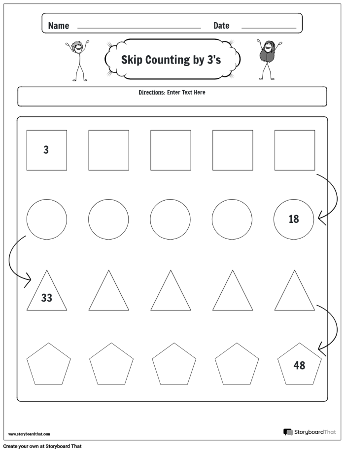First grade student practicing skip counting by decimals on a worksheet