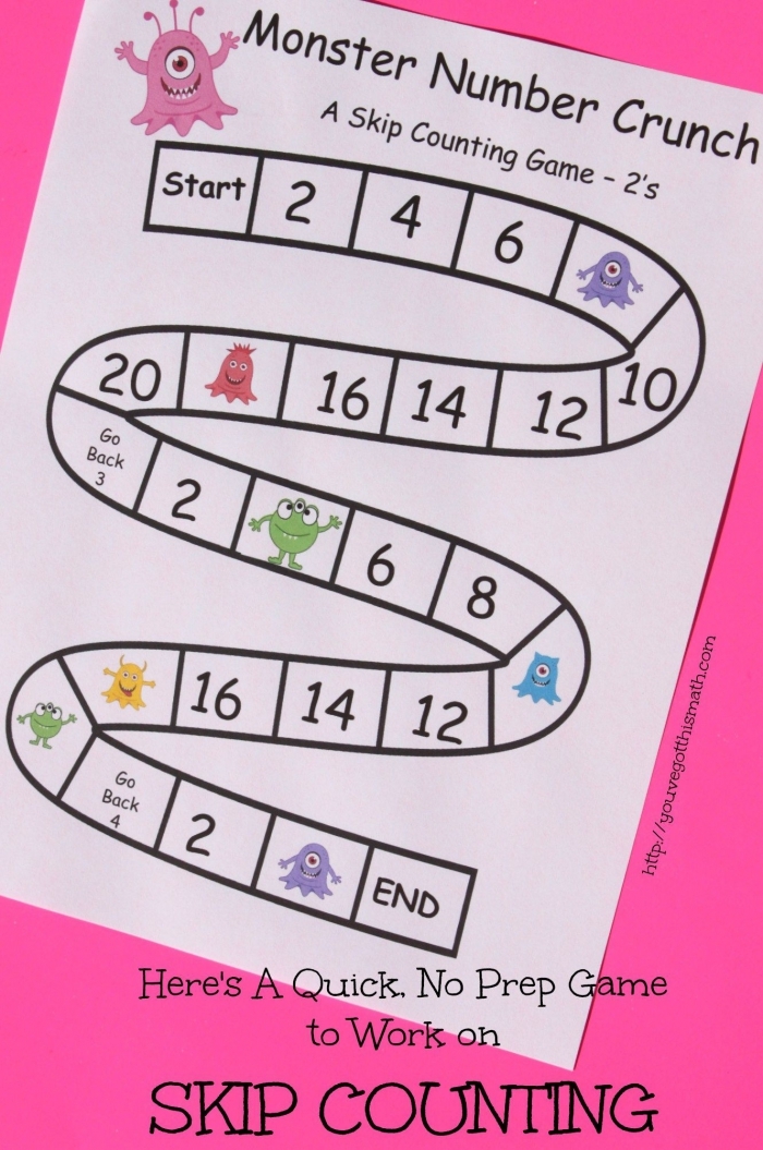 Colorful worksheet for first graders focused on skip counting practice to enhance number sense. Engaging Skip Counting: Let's Practice! worksheet for young learners.