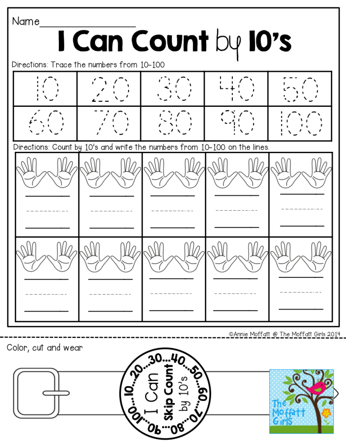 Count by Tens Practice Activity for Young Learners Second grade math worksheet showing skip counting by tens up to 250 with fill-in-the-blank exercises
