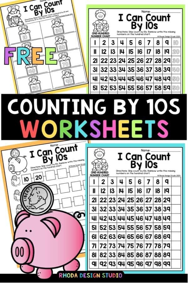 Count by Tens to 250 Math Practice Sheet 10 Second grade math worksheet featuring a skip counting by tens exercise up to 250