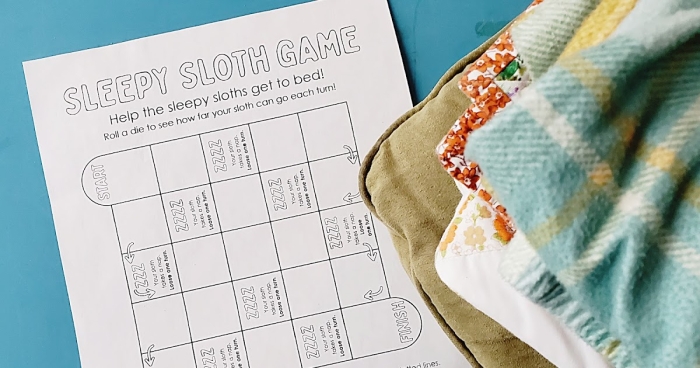 A colorful worksheet featuring the story of The Sleepy Sloth Gets Lost for young learners