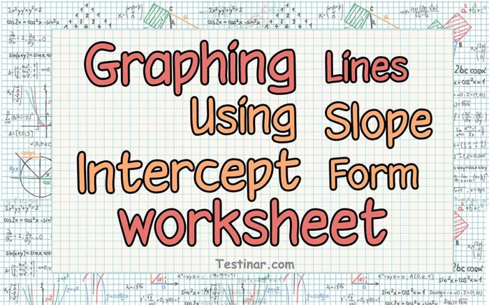 Eighth grade student graphing a line using slope and y-intercept on a coordinate plane worksheet