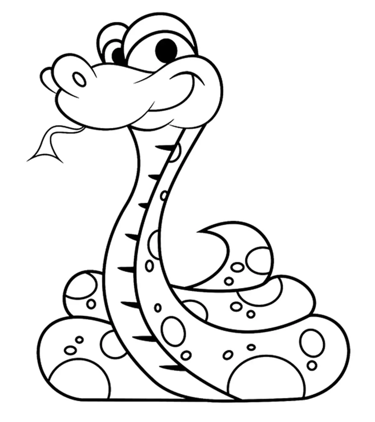A coloring activity page featuring snakes with patterned sections for Pre-K students to solve