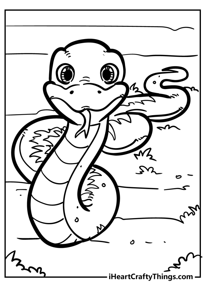 Snake coloring patterns worksheet for preschool students to practice sequence skills