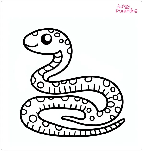 Sneaky snakes with hidden patterns waiting to be colored by kindergartners