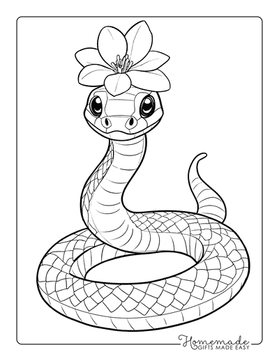 A Pre-K worksheet featuring an assortment of snakes with intricate patterns for children to color by code