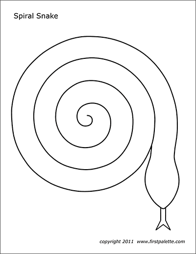 Pre-K arts and crafts: Cutting and coloring the snake spiral worksheet Colorful spiral snake cutting worksheet for preschoolers to enhance fine motor skills