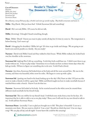 Second grade students practice subtraction math skills with a snowman themed reading comprehension worksheet twenty two
