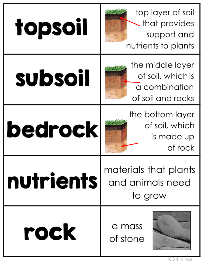 Second grade worksheet about soil composition and earth science reading practice