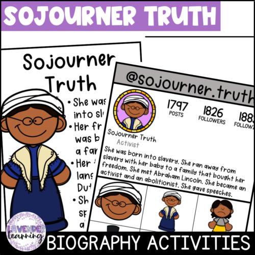 Second grade students learn about history by filling out this Sojourner Truth timeline worksheet