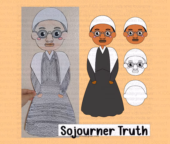 Sojourner Truth Timeline worksheet for second-grade history students