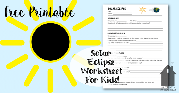 Sixth grade science worksheet featuring a reading activity about the phases of a solar eclipse