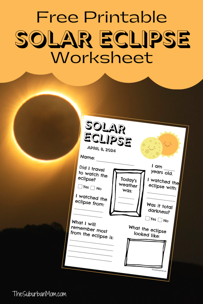Sixth grade student completing a science worksheet about the mechanics of solar eclipses