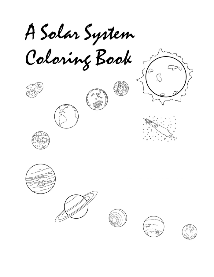 Solar System Coloring Page Worksheet for Second Grade Science Image 3 Second grade science worksheet featuring a fun coloring page of the solar system planets