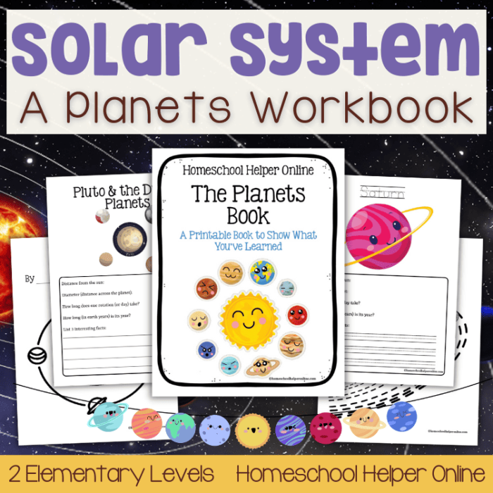 Second grade students matching planets and celestial bodies to solar system facts on a science worksheet