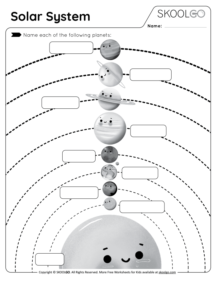 Third grade students learning the order of planets in our solar system with an educational worksheet activity