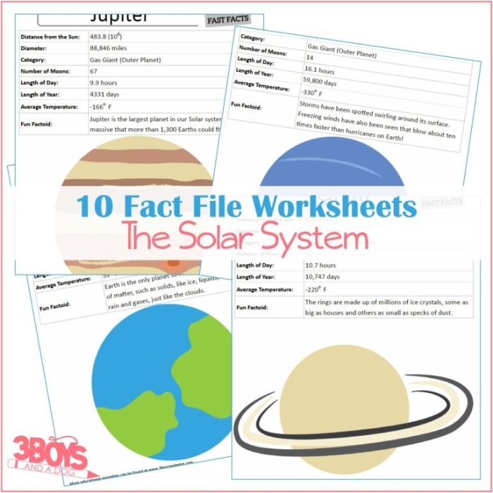 Second grade students matching planets and celestial bodies to solar system facts on a science worksheet