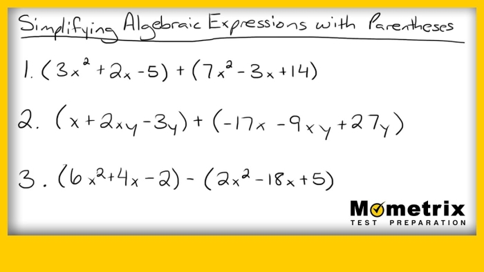 Seventh grade math worksheet featuring algebra problems that require solving equations with parentheses by using division first