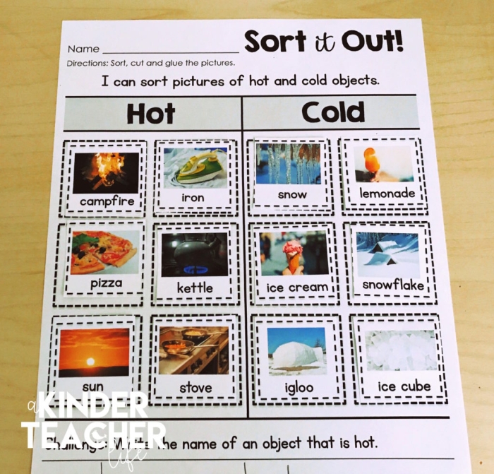 Sort It Out Sorting Assessment Worksheet Image 17 Pre-K student completing a Sort It Out worksheet by grouping various shapes and colors