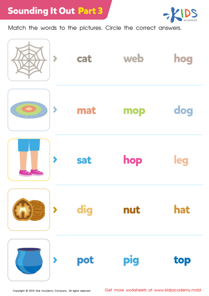Assessment tool for phonics skills in early childhood education Sound Off! worksheet for Pre-K students assessing letter sounds