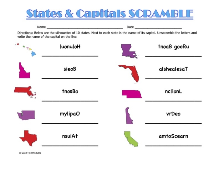 Map-labeling worksheet for identifying the Southern States of the USA for third graders