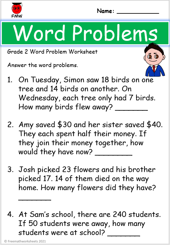 Easy Word Problems worksheet 17 featuring pizza themed math for first graders First grade students solving addition and subtraction word problems about pizza toppings in a space science theme