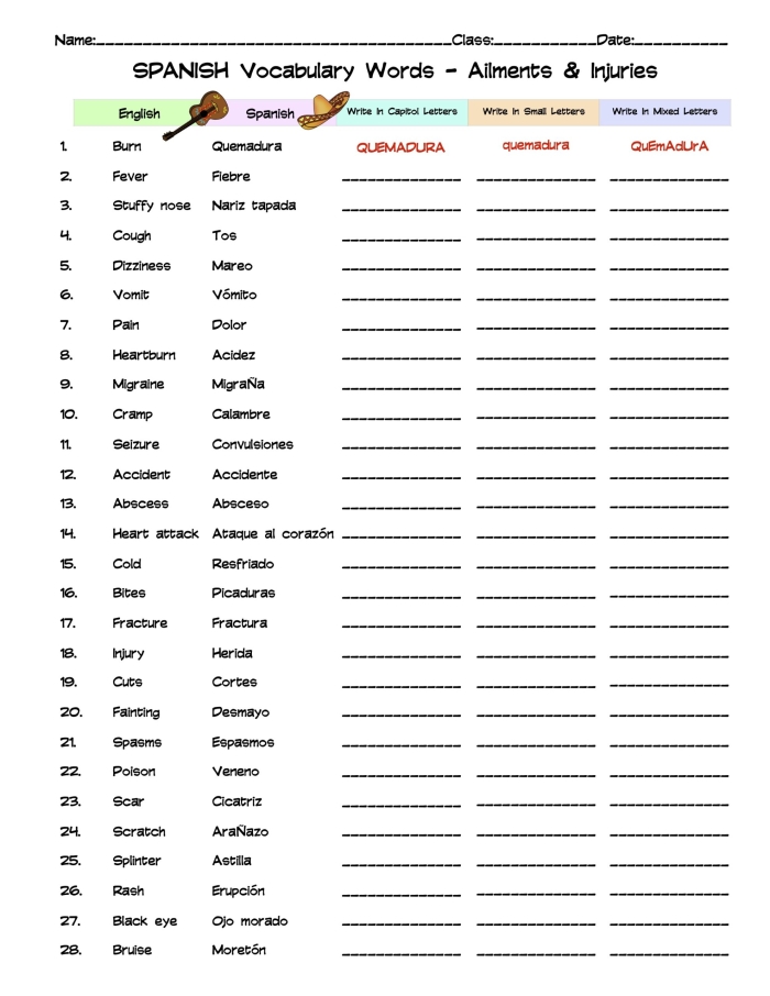 Fifth grade Spanish translation worksheet featuring animal vocabulary sentences for beginning learners to practice