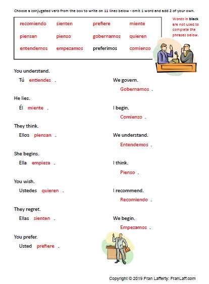 Spanish Verb Tener worksheet for fourth graders focused on expressing emotions and age
