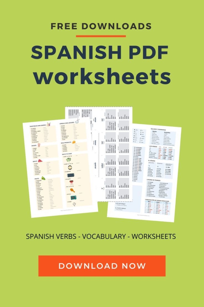 Spanish verbs worksheet for fourth graders to enhance their language skills