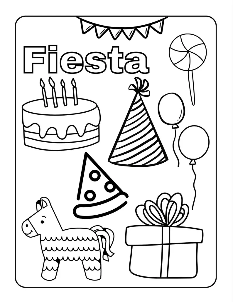 Fourth grade subtraction worksheet featuring a Spanish Word Fiesta vocabulary helper