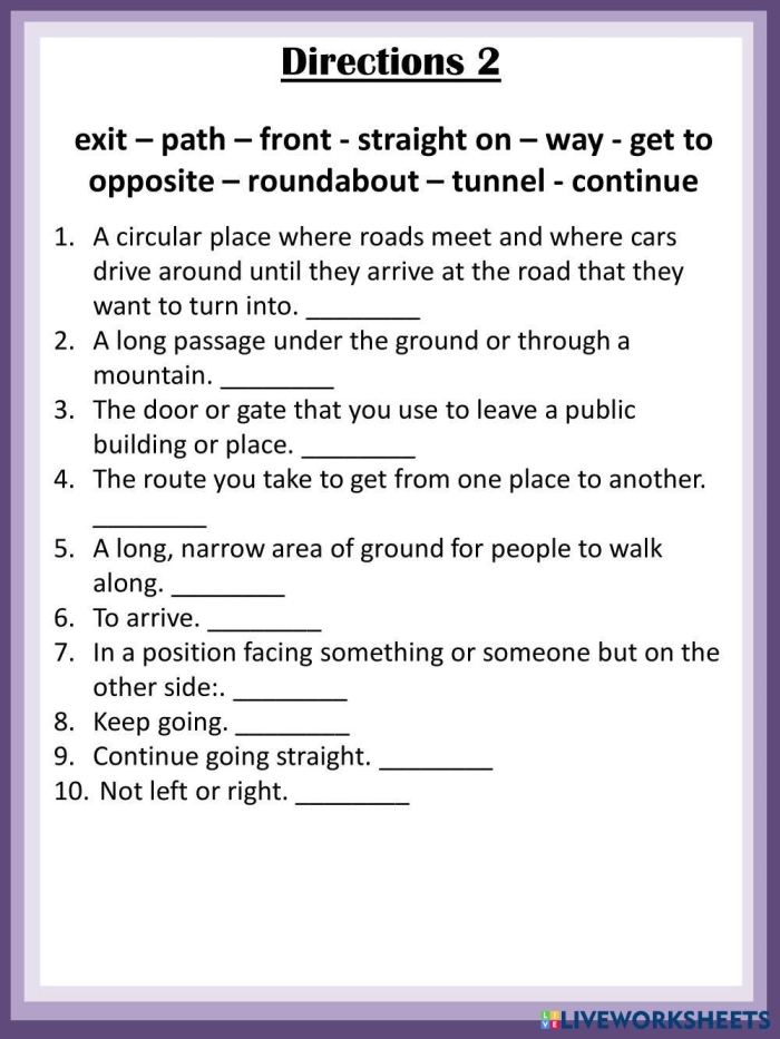 Positional word assessment for early learners worksheet 23 Pre-K directional clues worksheet featuring exercises for left right up and down
