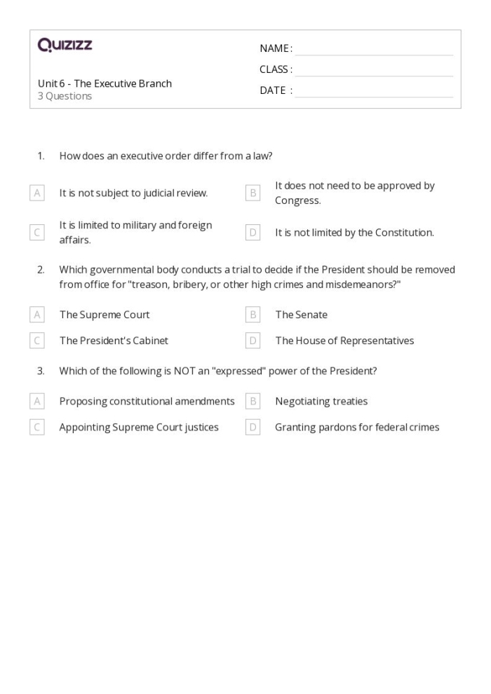 Engaging spelling activity for learning about the executive branch in a fun way Spelling worksheet for fourth graders focusing on vocabulary related to the executive branch of the U.S. government