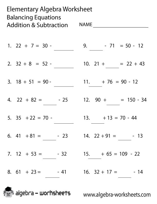 Algebra for Beginners worksheet featuring a spooky witch theme for math practice