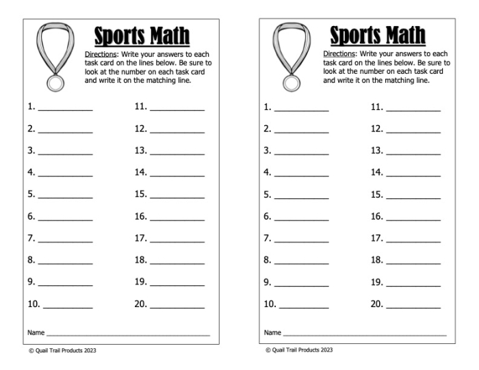 Fun Sports Math worksheet for Kindergarten focusing on addition from 0 to 10. Engaging addition practice for young learners in a sports theme.