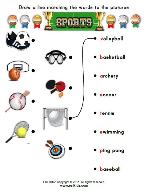 Colorful Sports Math worksheet for kindergarten focusing on addition from 0 to 10. Engaging addition practice sheet for young learners in sports theme.
