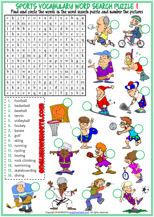 Sports math word problems worksheet for fourth graders featuring various sports scenarios