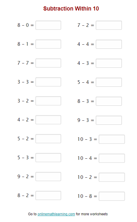 First grade students solving a spring themed math puzzle worksheet with addition and subtraction within 10