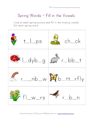 Spring Adjectives worksheet for second graders focusing on descriptive writing skills