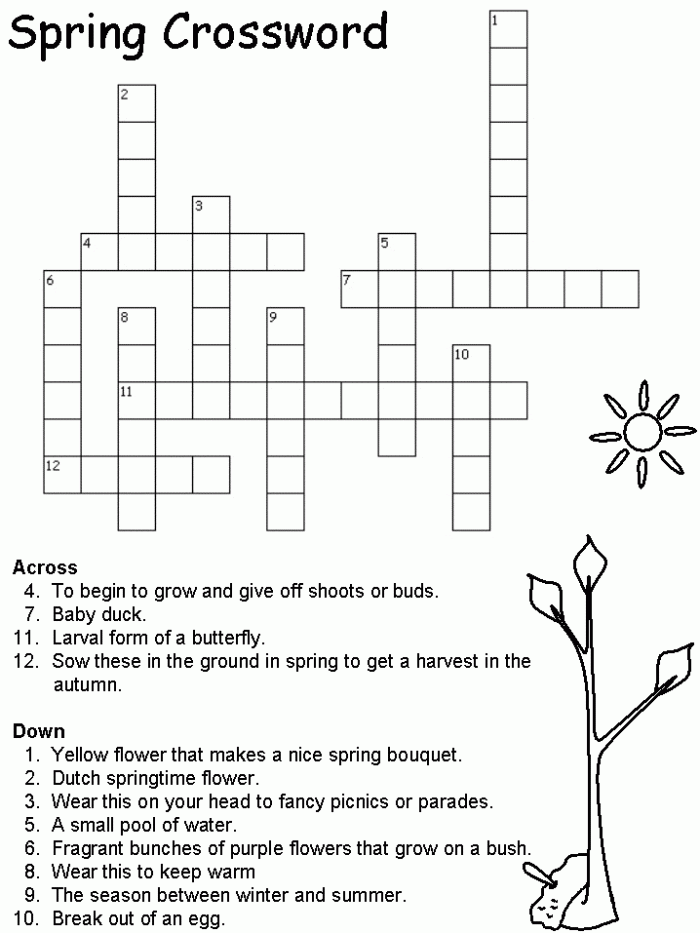 Spring Crossword Worksheet 18: Birds and Springtime Vocabulary Practice Second grade students completing a spring-themed crossword puzzle about nesting birds and spring activities